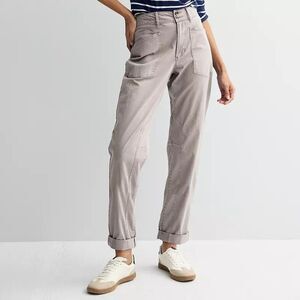 SONOMA Utility Fashion Pants Womens 6 Light Gray Stretch NEW